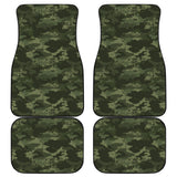 Digital Green Camo Camouflage Pattern Front And Back Car Mats