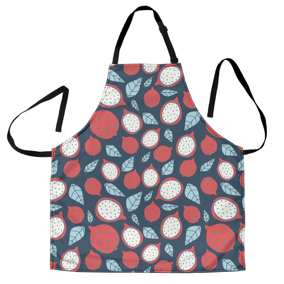 Dragon Fruits Dark Blue Background Adjustable Apron