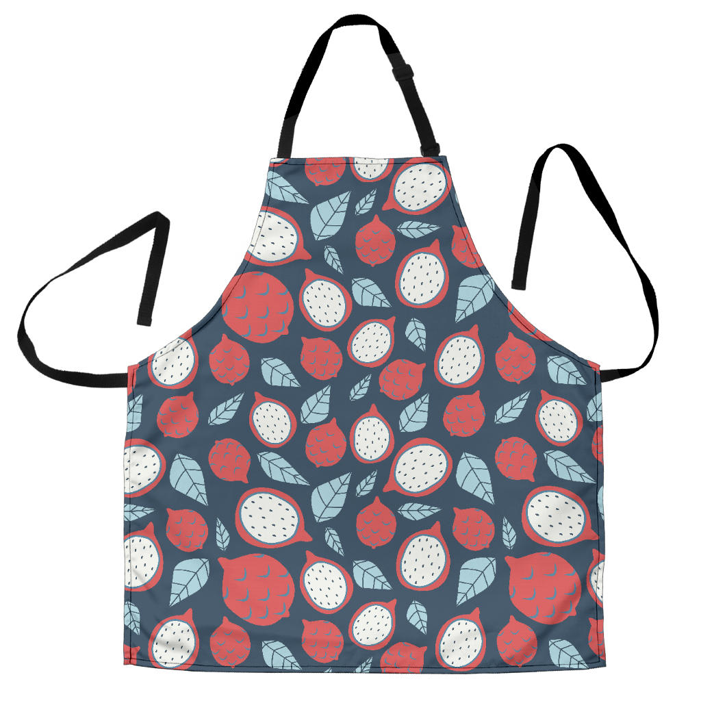 Dragon Fruits Dark Blue Background Adjustable Apron