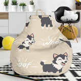 Cute Siberian Husky Bean Bag Cover
