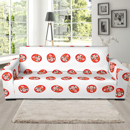 Daruma Japanese Wooden Doll Pattern Sofa Slipcover