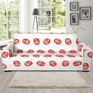Daruma Japanese Wooden Doll Pattern Sofa Slipcover
