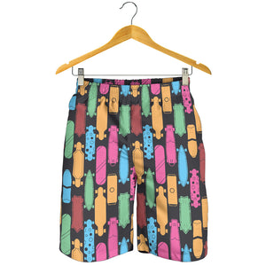 Skate Board Pattern Print Design 02 Men Shorts