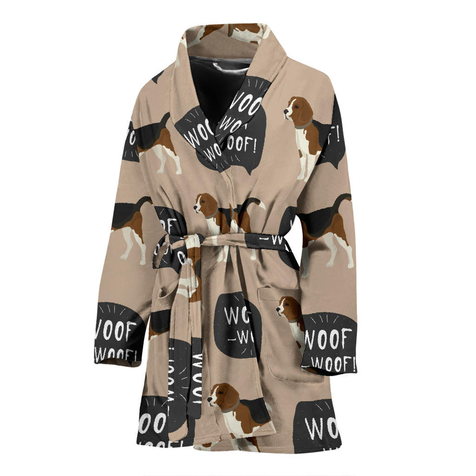 Beagle Pattern Women'S Bathrobe