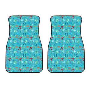 Math Pattern Print Design 02 Front Car Mats