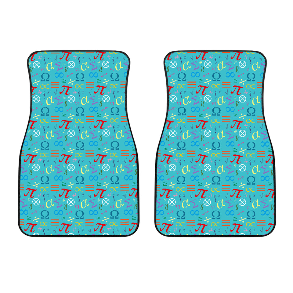 Math Pattern Print Design 02 Front Car Mats