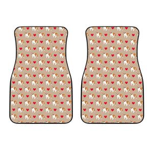 English Bulldog Pattern Print Design 05 Front Car Mats