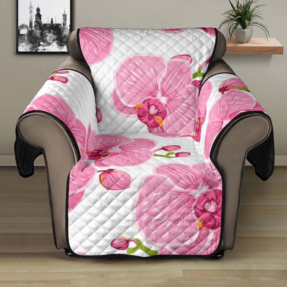 pink purple orchid pattern background Recliner Cover Protector