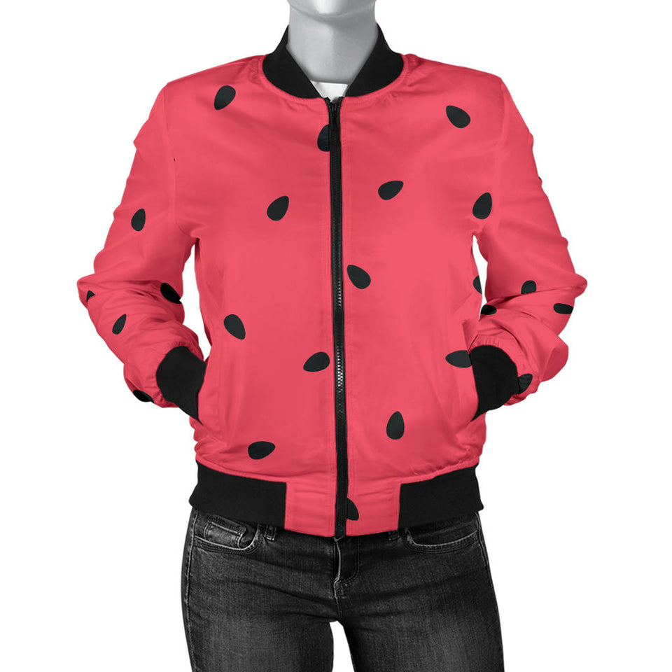 Watermelon Texture Background Women'S Bomber Jacket