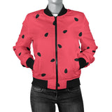 Watermelon Texture Background Women'S Bomber Jacket