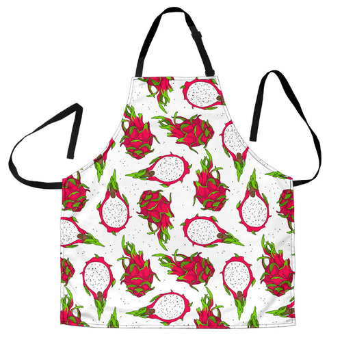 Dragon Fruits White Background Adjustable Apron