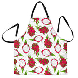 Dragon Fruits White Background Adjustable Apron