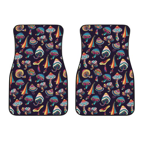 Colorful Mushroom Pattern Front Car Mats