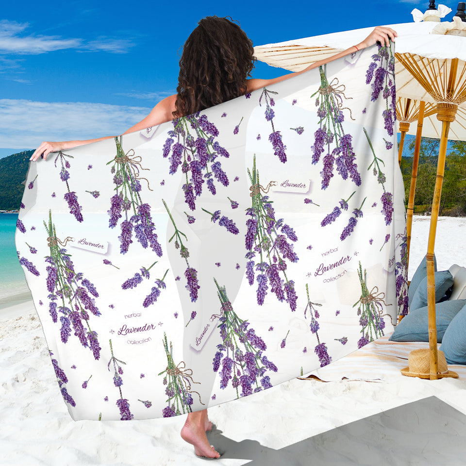 Lavender Flower Design Pattern Sarong