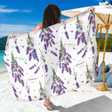 Lavender Flower Design Pattern Sarong