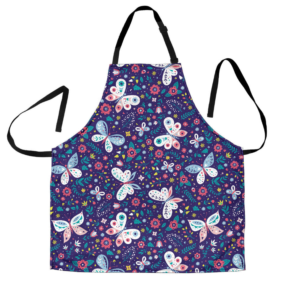 Colorful Butterfly Flower Pattern.Eps Adjustable Apron