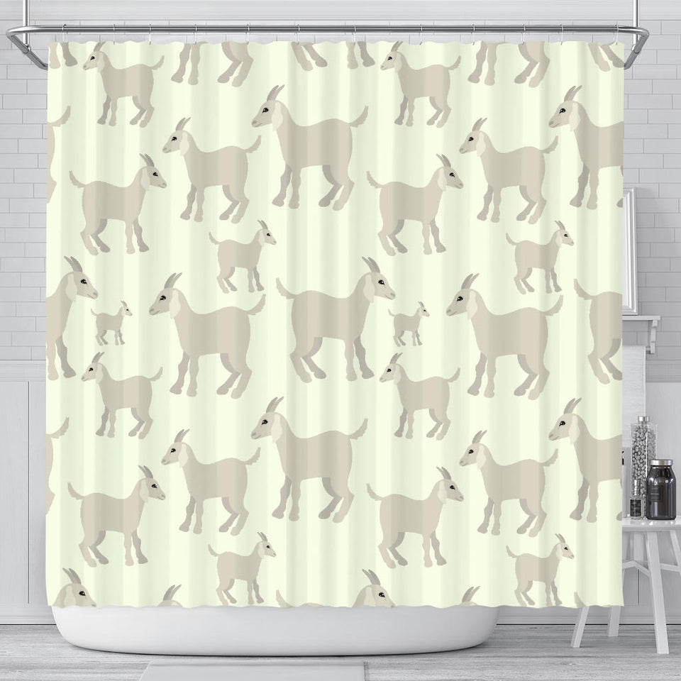 Little Young Goat Pattern Shower Curtain Fulfilled In US