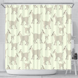 Little Young Goat Pattern Shower Curtain Fulfilled In US
