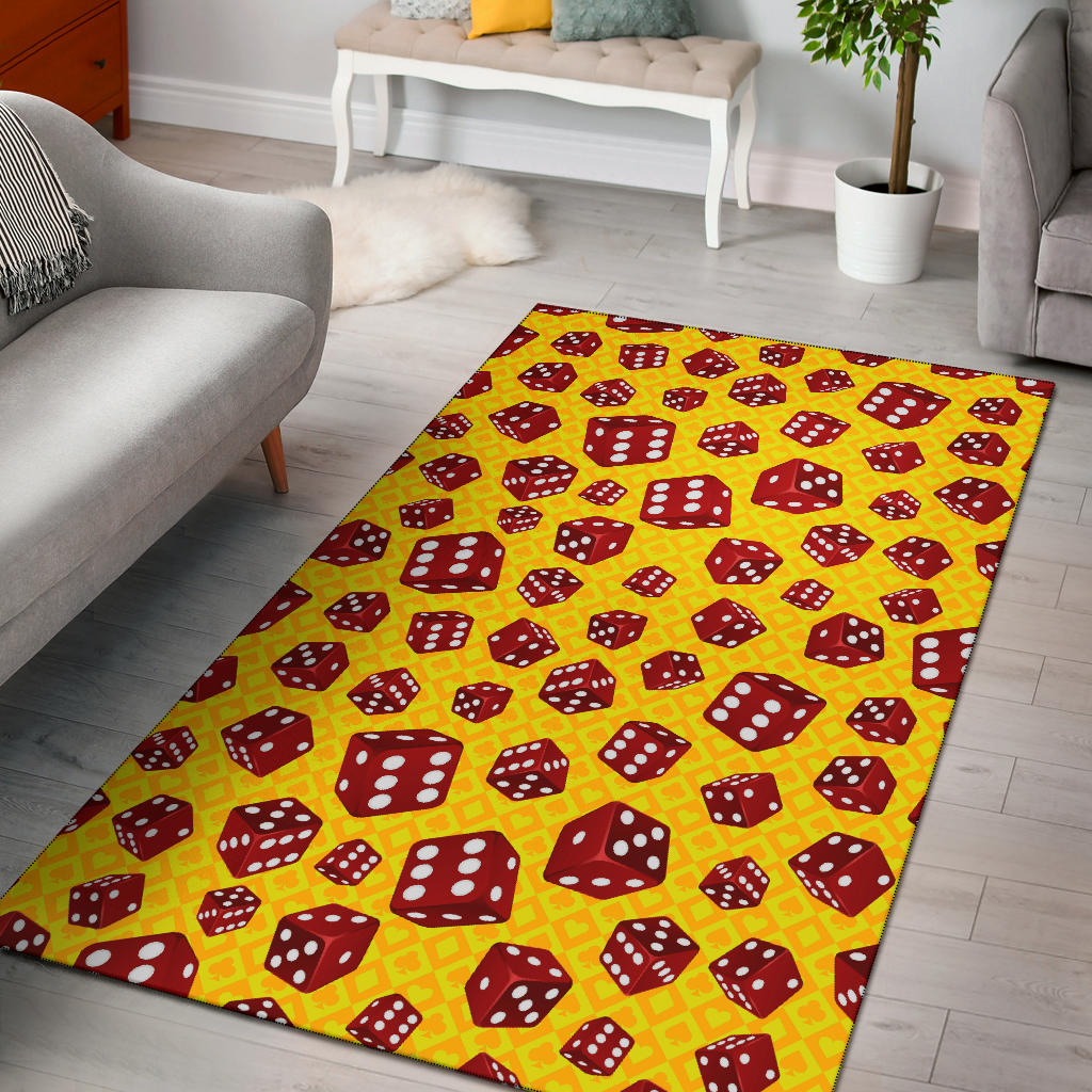 Dice Pattern Print Design 04 Area Rug
