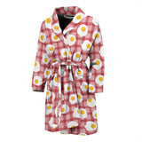Fried Eggs Pattern Print Design 03 Men's Bathrobe