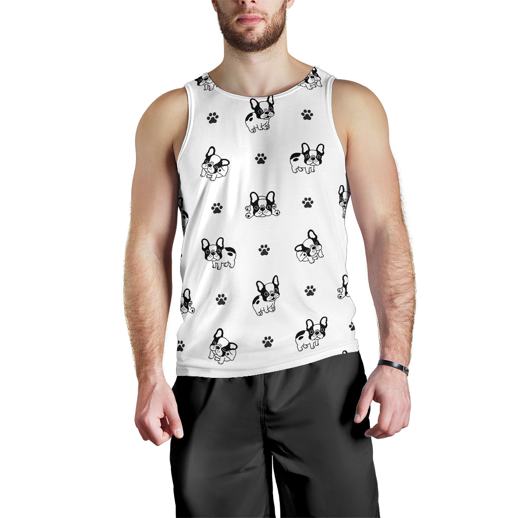 Cute french bulldog paw pattern Men Tank Top