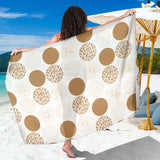 Gold Texture Mushroom Pattern Sarong
