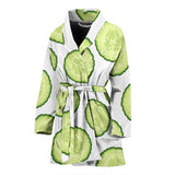 Cucumber Slices Pattern Women'S Bathrobe