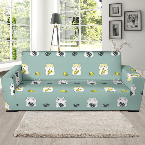 Cute Hamster Cheese Pattern Sofa Slipcover