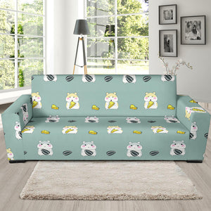 Cute Hamster Cheese Pattern Sofa Slipcover
