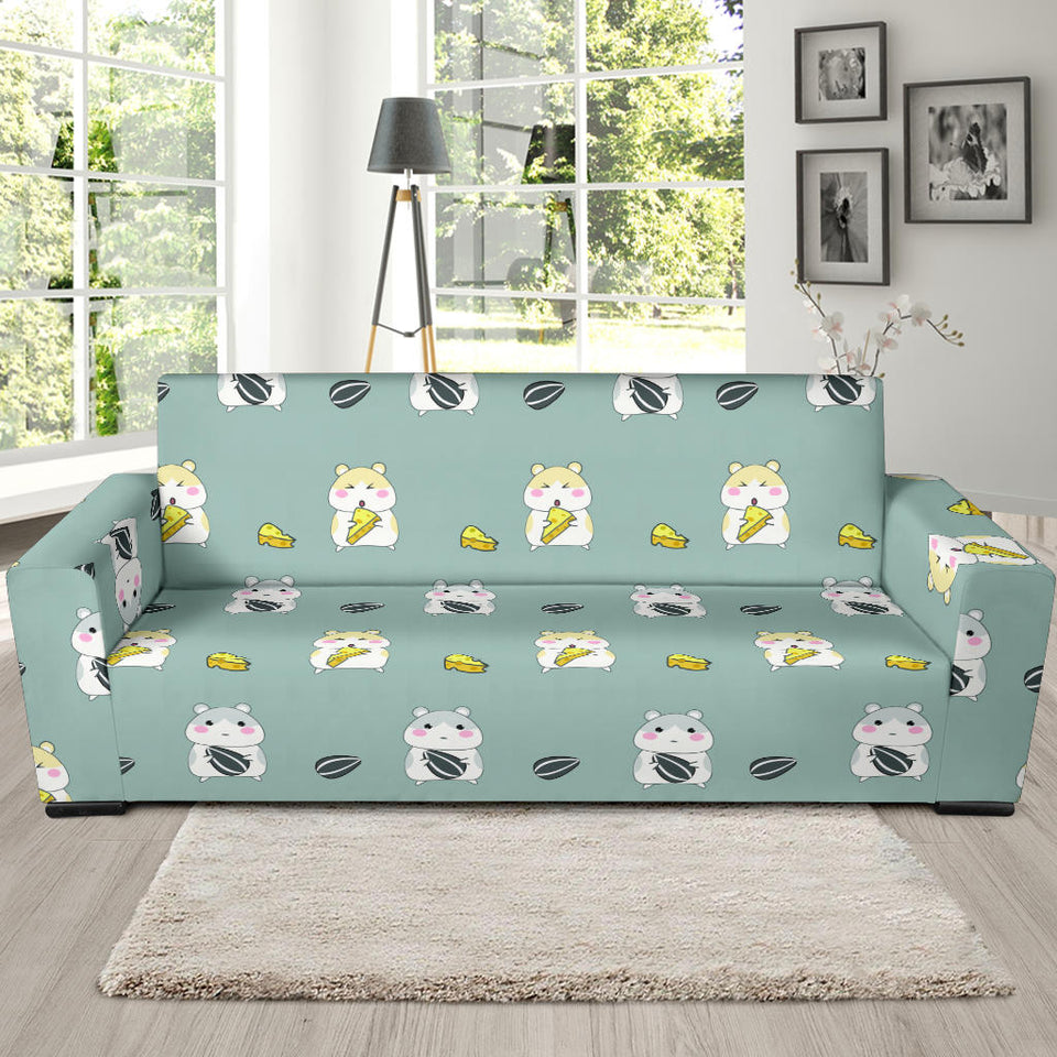 Cute Hamster Cheese Pattern Sofa Slipcover