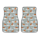 Beautiful Deers Winter Christmas Front Car Mats