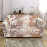 Beautiful Hexagon Japanese  Pattern Loveseat Couch Slipcover