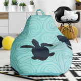 Sea Turtle With Blue Ocean Backgroud Bean Bag Cover