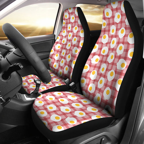 Fried Eggs Pattern Print Design 03 Universal Fit Car Seat Covers