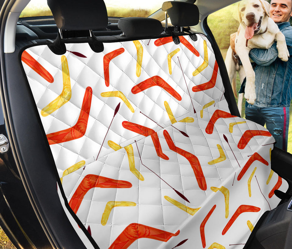 Waterclor Boomerang Australian Aboriginal Ornament Dog Car Seat Covers