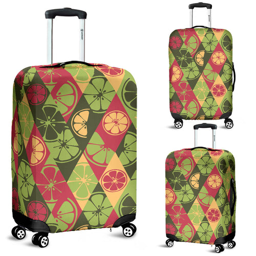 Cool Geometric Lime Pattern Luggage Covers