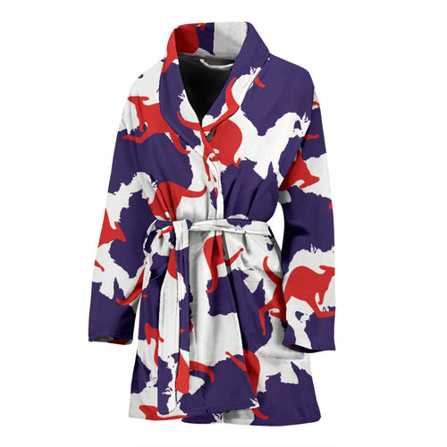 Kangaroo Australian Pattern Women'S Bathrobe