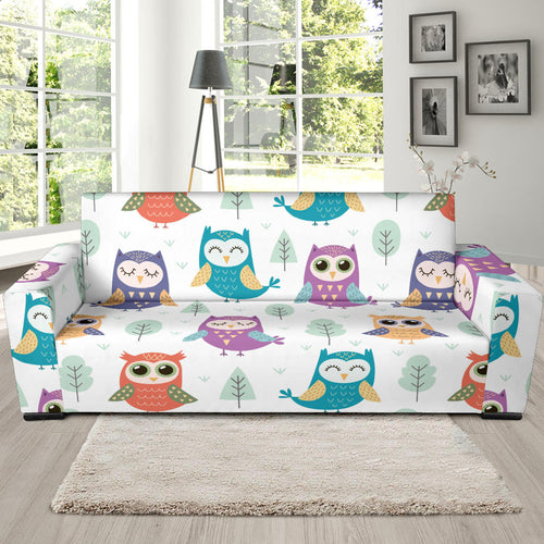 Cute Owl Pattern Sofa Slipcover