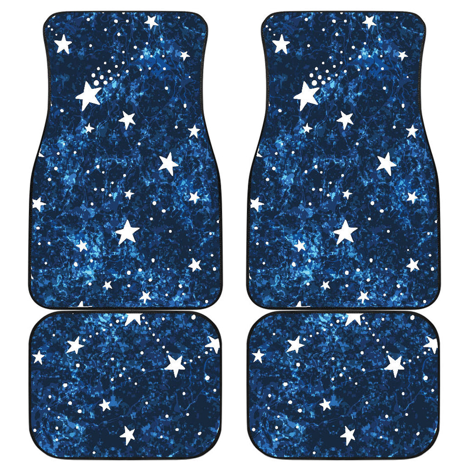 Night Sky Star Pattern Front And Back Car Mats
