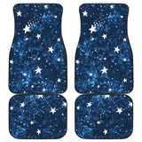 Night Sky Star Pattern Front And Back Car Mats