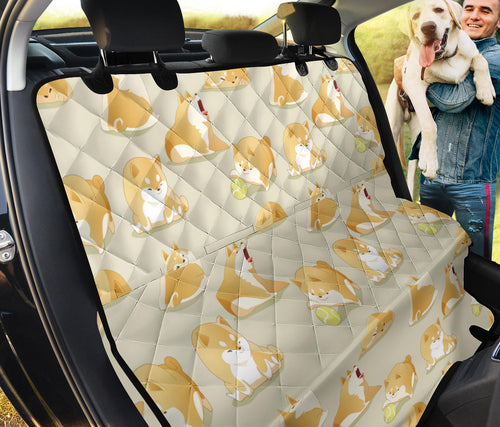 Cute Fat Shiba Inu Dog Pattern Dog Car Seat Covers