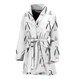Penguin Pattern Women'S Bathrobe
