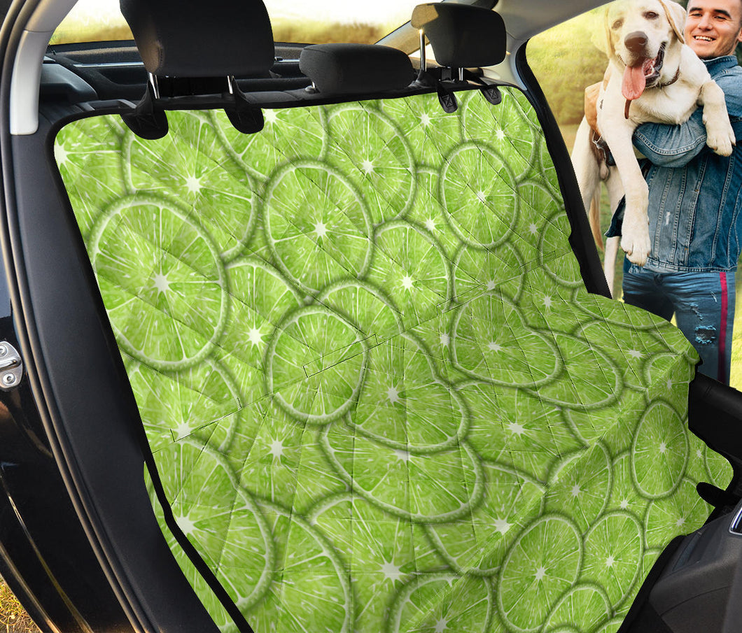 Slices Of Lime Pattern Dog Car Seat Covers