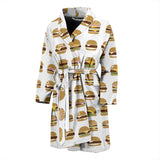 Hamburger Pattern Print Design 02 Men's Bathrobe