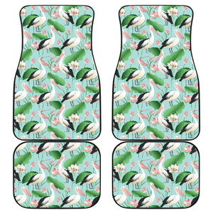 Pelican Pattern Print Design 01 Front and Back Car Mats