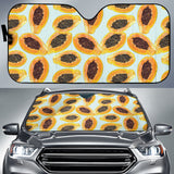 Watercolor Papaya Pattern Car Sun Shade