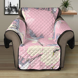 Japanese crane rose pattern Recliner Cover Protector