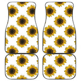 Sunflowers Design Pattern Front And Back Car Mats