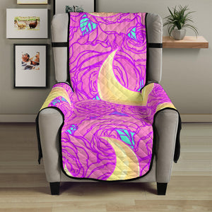 Moon pink rose background Chair Cover Protector