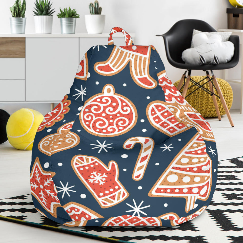 Christmas Gingerbread Cookie Pattern Bean Bag Cover